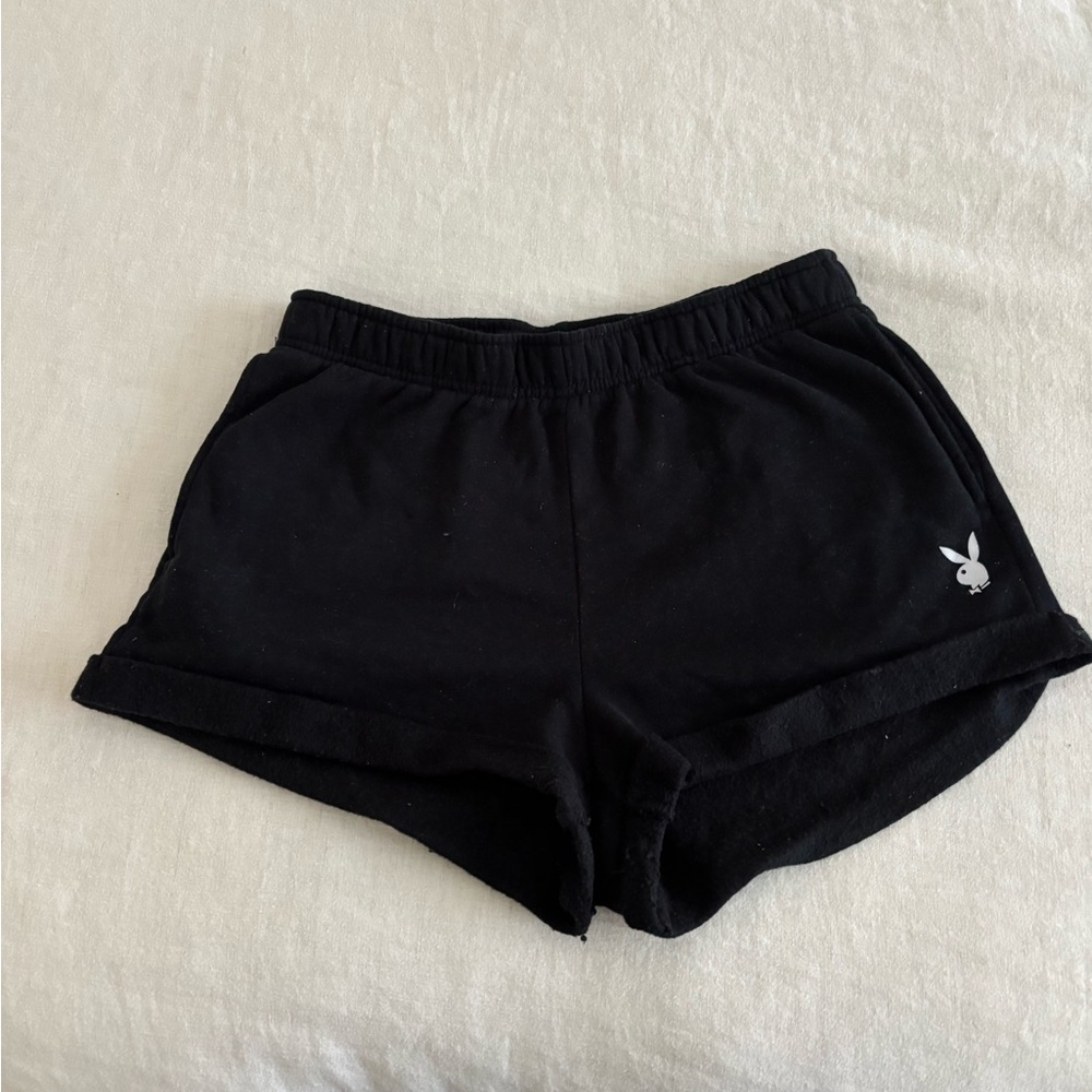 PLAYBOY Black Athletic Shorts Performance Fit